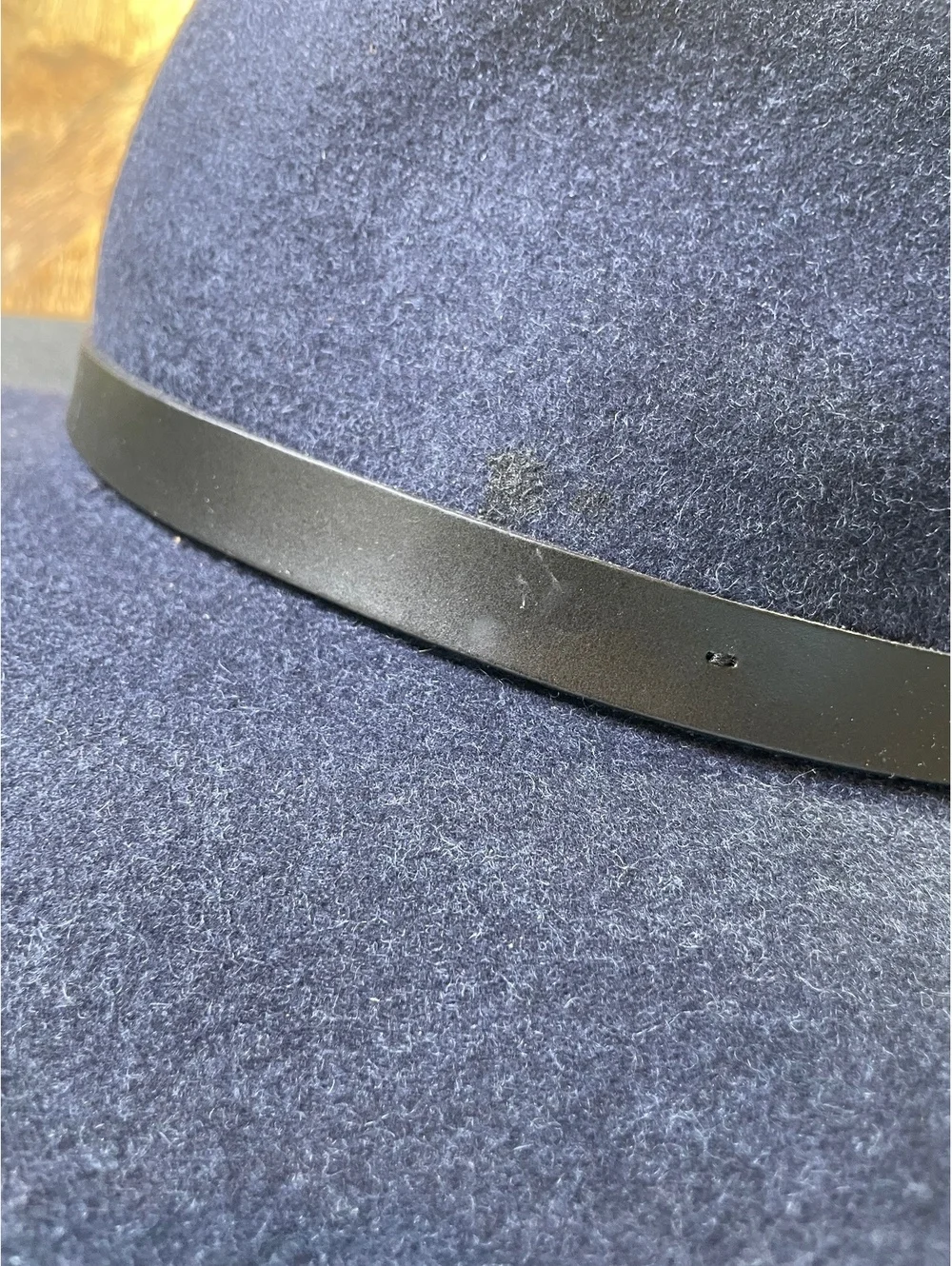 Vineyard Vines Martha Stewart NEW wool fedora one size navy blue